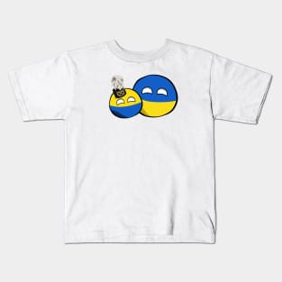 Silesia-Ukraine Countryballs Kids T-Shirt